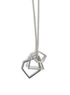 Topman Mens Metallic Silver Look Cut Out Geometric Necklace*