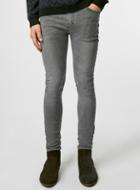 Topman Mens Grey Spray On Jeans