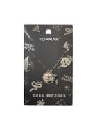 Topman Mens Grey Metal Rose Necklace*