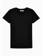 Topman Mens Black Skinny V-neck T-shirt