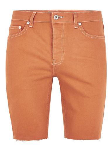 Topman Mens Brown Tan Stretch Skinny Shorts