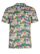 Topman Mens Multi Heron Print Short Sleeve Casual Shirt