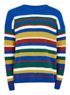 Topman Mens Multi Blue Stripe Sweater