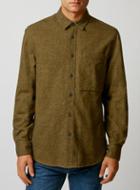 Topman Mens Yellow Ltd Core Camel Big Pocket Shirt