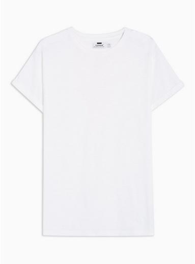 Topman Mens White Slub Roller T-shirt