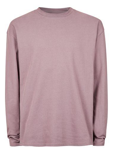 Topman Mens Ltd Burgundy Step Hem Sweatshirt