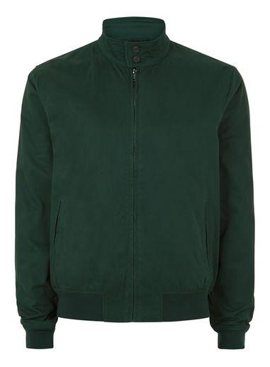 Topman Mens Green Harrington Jacket