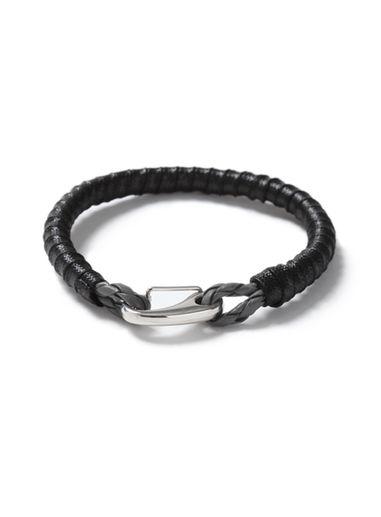 Topman Mens Black Fabric Wrap Bracelet*