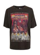 Topman Mens Black Wwe Royal Rumble Print Oversized T-shirt
