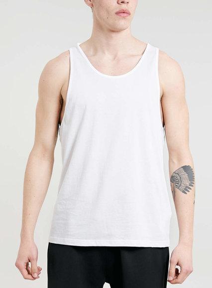 Topman Mens White Classic Fit Vest
