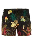 Topman Mens Black Fruits Forest Swim Shorts