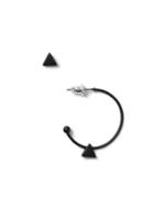 Topman Mens Black Asymmetric Earrings*