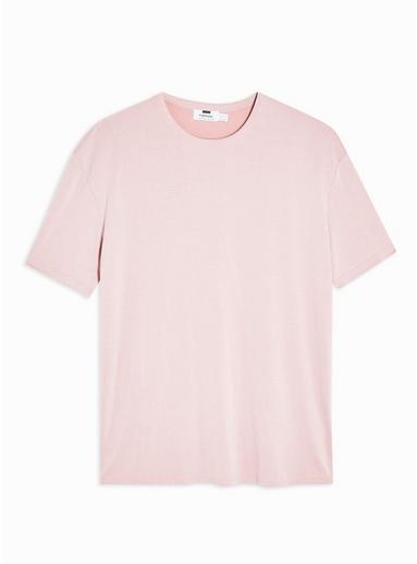 Topman Mens Pink Nude Cupro T-shirt