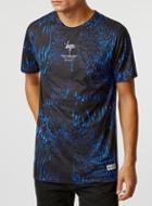 Topman Mens Black Hype Blue Printed T-shirt*