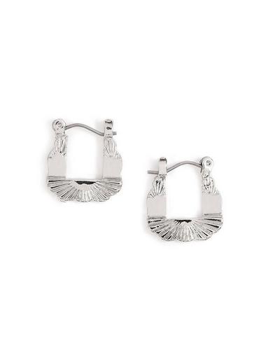 Topman Mens Metallic Sterling Silver Earrings