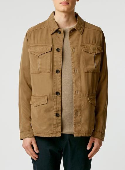 Topman Mens Brown Camel Field Jacket