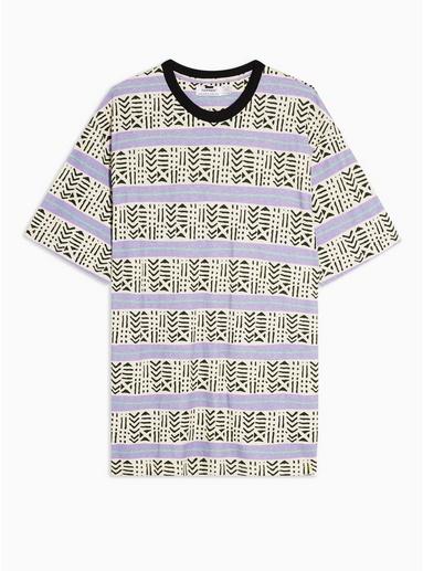 Topman Mens Multi Stripe Oversized T-shirt