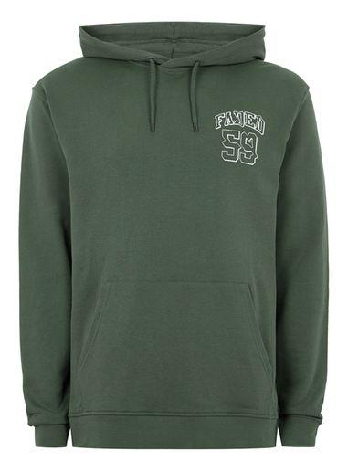 Topman Mens Khaki Faded Hoodie