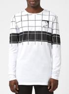 Topman Mens N1sq Black And White Long Sleeve T-shirt*