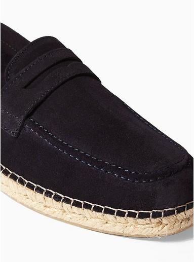 Selected Homme Mens Selected Homme Navy Suede Ajo Penny Loafers