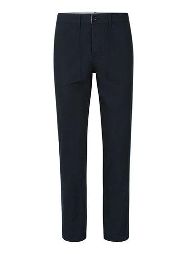 Topman Mens Blue Navy Straight Leg Chinos
