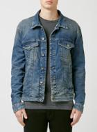 Topman Mens Calvin Klein Washed Blue Denim Jacket
