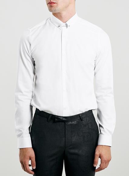 Topman Mens Noose & Monkey White Shirt
