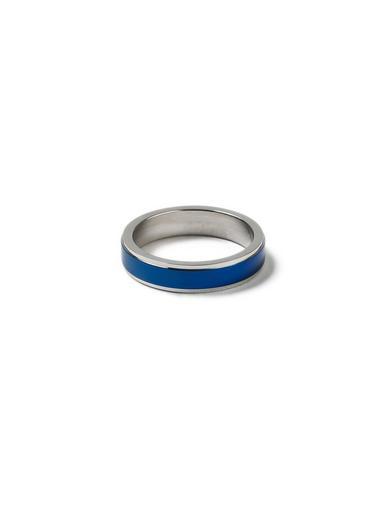 Topman Mens Silver Blue Band Ring*