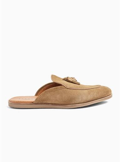 Topman Mens Brown Tan Suede Hutton Mules