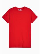 Topman Mens Red Slub Roll T-shirt