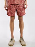 Topman Mens Ltd Montauk Surf Red Pebble Dash Shorts