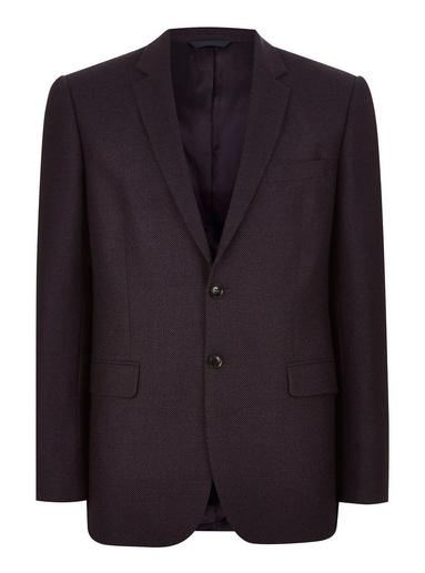 Charlie Casely-hayford X Topman Mens Charlie Casely-hayford X Topman Navy Red Birdseye Suit Jacket