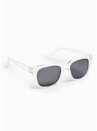 Topman Mens White Crystal Clear 50's Sunglasses