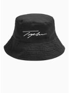Topman Mens Signature Black Embroidered Bucket Hat