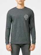 Topman Mens Black Darkness Print Long Sleeve T-shirt