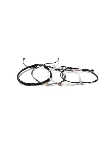 Topman Mens Black Abseil Bracelet 4 Pack*