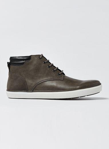 Topman Mens Grey Gray Lace Sports Boots
