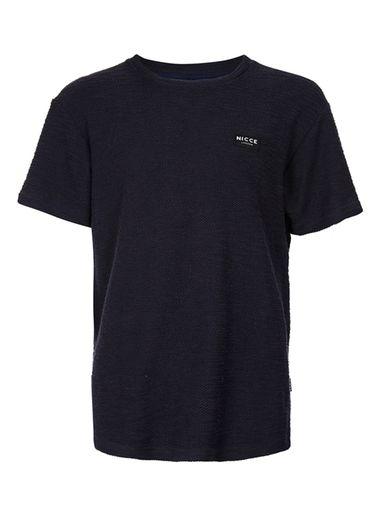Topman Mens Nicce Blue Boucle Textured T-shirt