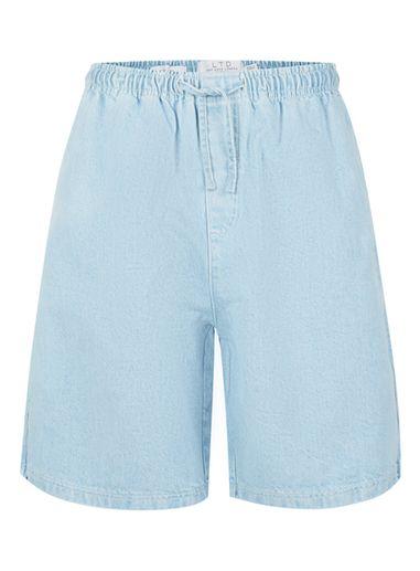 Topman Mens Ltd Blue Denim Boxy Fit Shorts