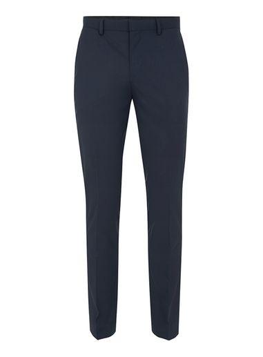 Topman Mens Navy Skinny Fit Smart Trousers
