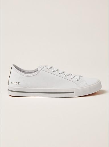 Topman Mens Nicce White Canvas Elite Low Plimsolls