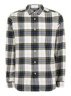 Topman Mens White And Black Long Sleeve Shirt