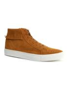 Topman Mens Brown Tan Suede Fringed Boots