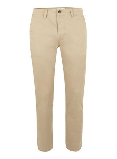 Topman Mens Stone Raw Edge Stretch Skinny Chinos
