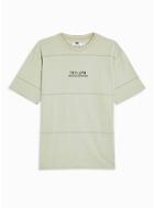 Topman Mens Green Tokyo Stripe T-shirt