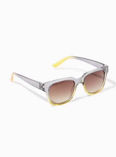 Topman Mens Multi Grey And Yellow 50's Sunglasses