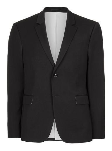 Topman Mens Black Muscle Fit Suit Jacket