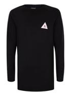 Topman Mens Black Fairmount Print Longline Long Sleeve T-shirt