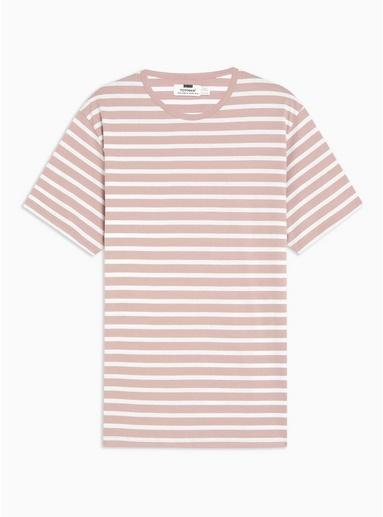 Topman Mens Pink And White T-shirt