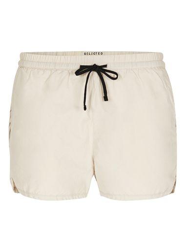 Topman Mens Brown Selected Homme Stone Swim Shorts